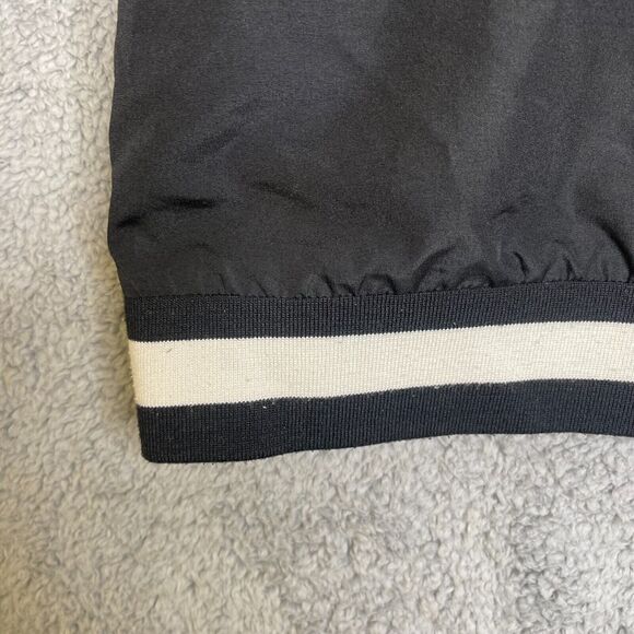 Vintage Liberty Varsity Jacket Mens XL Black Button Front Slim Fit - Picture 13 of 13